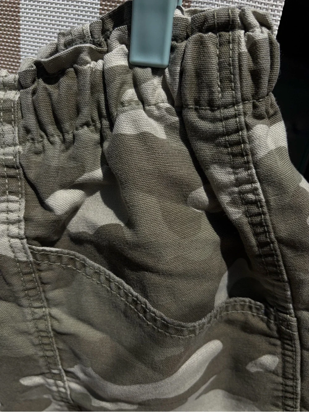 aerie Olive Camo Drawstring Utility Shorts - Picture 3 of 11